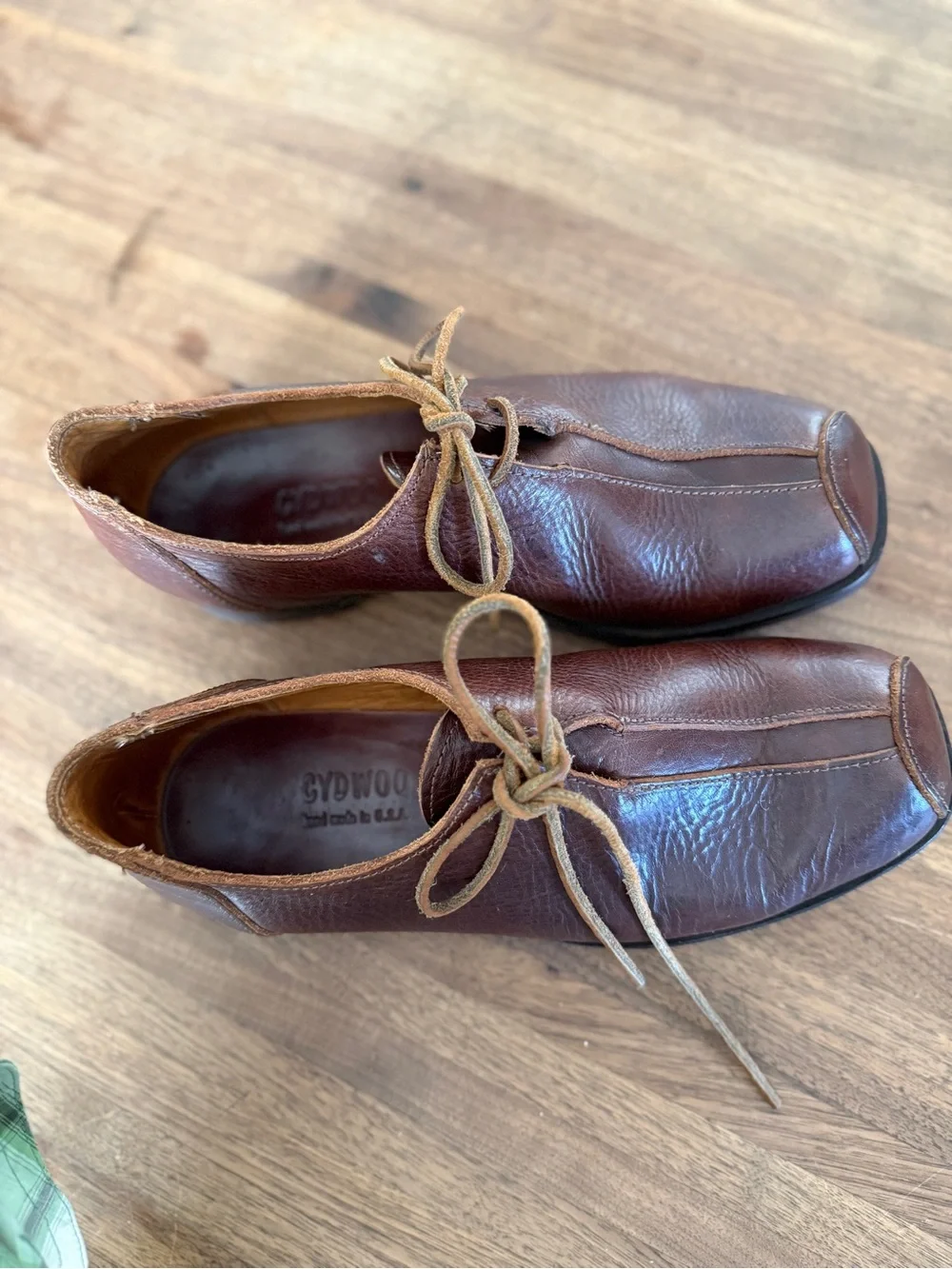 Mens Cydwoq Brown Leather Lace-Up shoes
